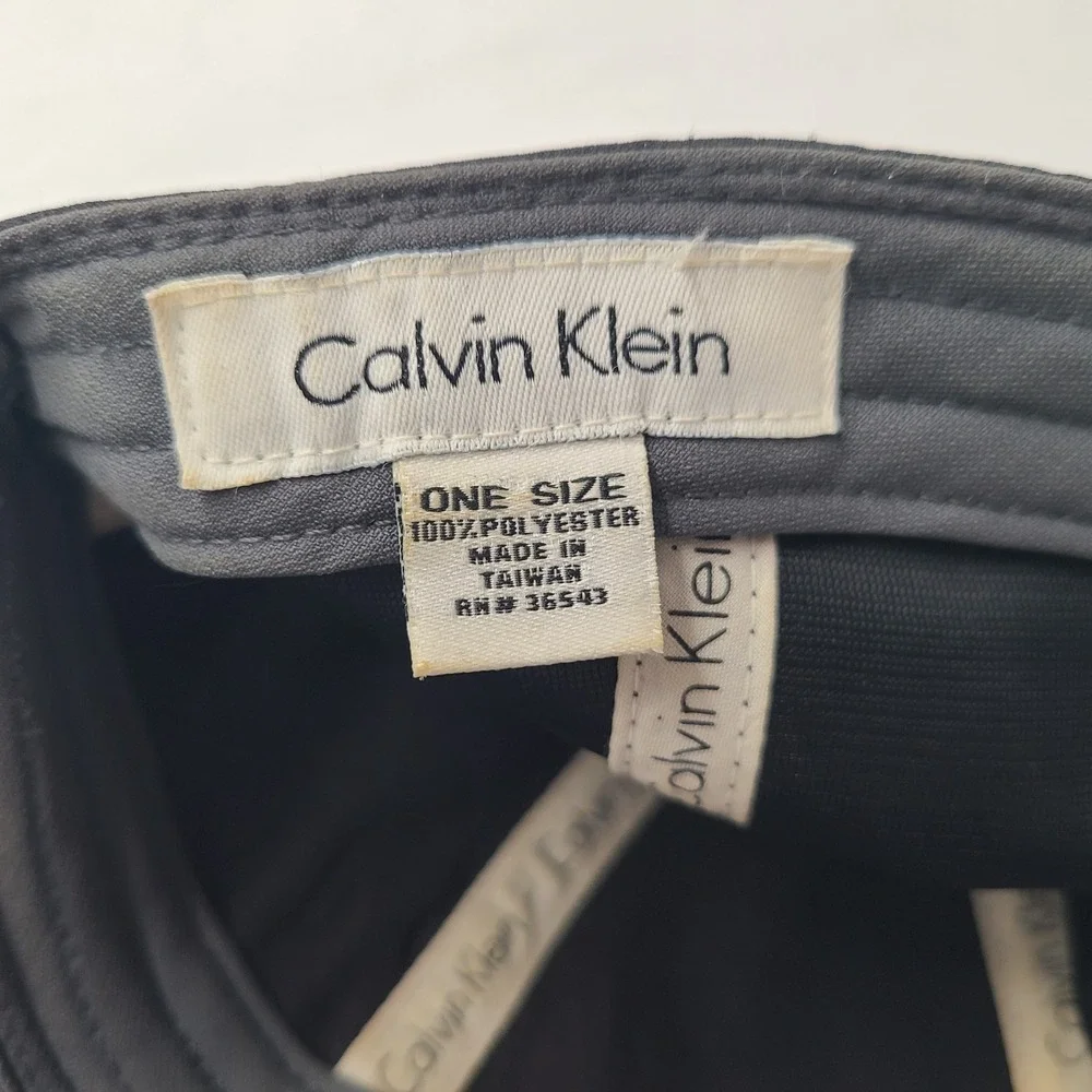 Calvin Klein Hat Strapback Black Polyester Adjustable Casual Everyday Wear Men‎